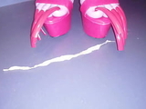 LADY L RED HIGH HEELS AND  MEGA LONG RED NAILS (video short version)